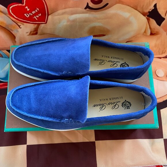 Loro Piana men's blue loafers - Picture 2 of 6